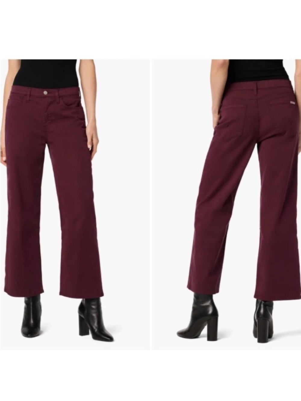 Hudson Jeans Rosalie HR Wide Leg Ankle in Plum